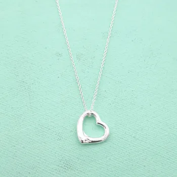 Sterling silver 925 klasické módní stříbrné srdce přívěsek dámy náhrdelník šperky, vánoční dárek