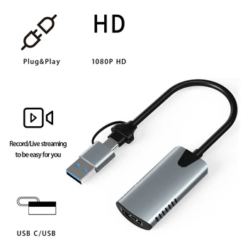 USB/C Duální Rozhraní HD Video zachytávací Karty HDMI USB Počítače Živá Nahrávka Capture Card USB 3.0 Video zachytávací Karty HD1080p