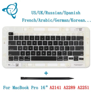 A2141 A2289 A2251 Keycaps pro Laptop Macbook Klíče key Cap Klávesnice Nůžkový Opravy US/UK/španělština/ruština/francouzština/němčina......2020