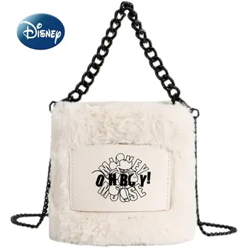 Disney Mickey Nové Dámské Plyšové Kabelky Luxusní Značky Mini dámská Taška Cartoon Módní Vysoce Kvalitní Jedno Rameno Šikmá Taška