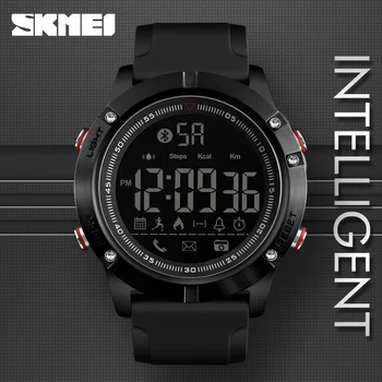 SKMEI Sportovní Bluetooth Digitální Náramkové hodinky Módní Chytré Hodinky Muži Krokoměr Kalorie Remote Camera LED Vojenské Hodinky Relogio
