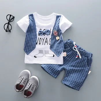 2022 Letní Chlapci Oblečení Sady T-shirt+Kalhoty 2ks Oblečení Toddldr chlapecké Oblečení dětské Oblečení Pro Chlapce Sportovní Oblek 1 2 3 4 Rok