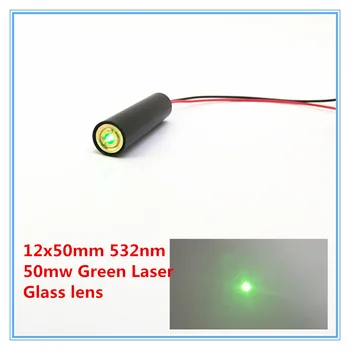 532nm Zelené Dot Laser D12x50mm DPSS 50mW Laser Diode Module Sklo Objektivu Pro zpracování Dřeva Řezání Řezbářství Stroje TYLASERS
