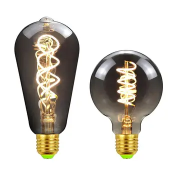 Retro Edison Žárovku E27 220V 4W Zlaté Spirály Žárovky ST64 G80 LED žárovka LED Stmívatelné Vintage Úspora Energie LED Osvětlení