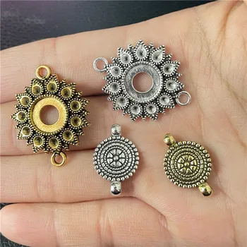JunKang 10ks disk květina tvar konektoru výrobu šperků DIY handmade náramek náhrdelník přívěsek příslušenství, velkoobchod