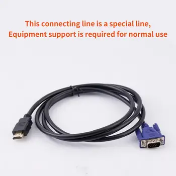Praktický Anti-vinutí HDMI-kompatibilní Samec na VGA Konektor Samec Odolný Flexibilní HDMI-kompatibilní s VGA Převodník pro PC
