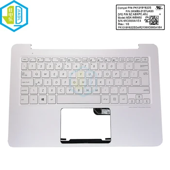 UK GB Notebook klávesnice, palmrest pro ASUS Zenbook UX305 UX305CA UX305FA UX305C PC klávesnice bílá poškrabané C shell 90NB06X2 R31UK0