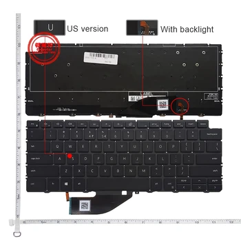 NOVÝ americký laptop klávesnice Pro DELL XPS 13 7390 2v1 2-v-1 Maglev Podsvícená anglická Černá Klávesnice