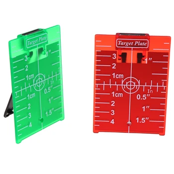 1KS palce/cm Laserová Cílová Karta Deska Pro Zelený/Červený Laser Úrovni Vhodné Pro linkové Lasery 115mmx74mm