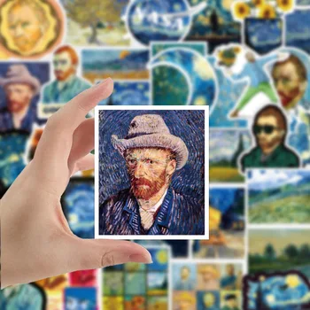 10/50 Ks/nastavit Obraz Van Gogha PVC Vodotěsné Samolepky Úschova DIY Scrapbooking Papírnictví Samolepky