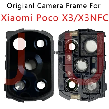 Původní Poco X3 zadní Zadní Kamera, Skleněné Čočky S Rámem Pro Xiaomi POCO X3 NFC Anténa kryt základní Deska Kryt Náhradní Díly Opravy
