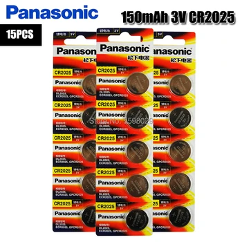15pc původní zbrusu nové baterie pro PANASONIC cr2025 3v knoflíková mince baterie pro hodinky, počítač cr 2025 Pro Hračky