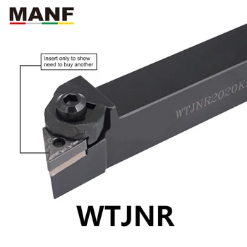 MANF WTJNR-2525M16 soustružnické nástroje držák 20mm Vnější Karbid-li Vložit Otáčení Toosl Držáky CNC Soustruh Toolholder Řezání Bar