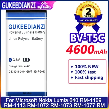 GUKEEDIANZI Baterie 4600mAh BV-T5C Pro Microsoft Nokia Lumia 640 RM-1109 RM-1113 RM-1072 RM-1073 RM-1077 RM BV-T5C Lumia640