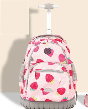 16 palcový Školní Válcování batoh 18 inch Kolových batoh děti Školní batoh Na kolečkách cestovní Vozík batohy pro teenagery