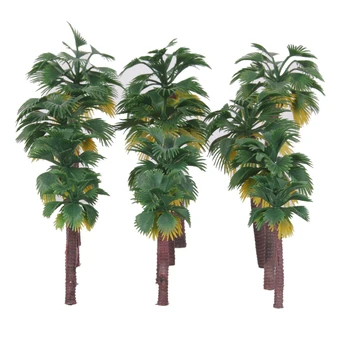 Balení 12 Miniaturní Plastové Palmy Víla Zahrady Bonsai Dekor
