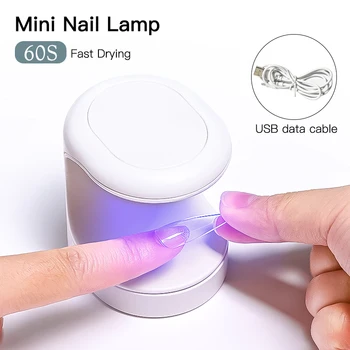 Mini Nail Dryer UV Lampa Manikúra Stroj Jeden Prst Nehty Art Nástroj Gel na nehty 6W Nehty Vlasů LED Lampa na Nehty Manikúra Nástroje