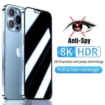 3KS 8K Soukromí Ochranné Sklo pro IPhone 14 11 12 13 Pro Max XR XS Mini Anti-Spy Screen Tvrzené Fólie pro IPhone 6 7 8Plus SE