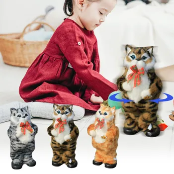 Rolling Kočky Elektrické Hračky, Plyšové Panenky Tančí Simulace Kočky Válí Smíchy Elektrické Hračky Интерактивные игрушки для малышей