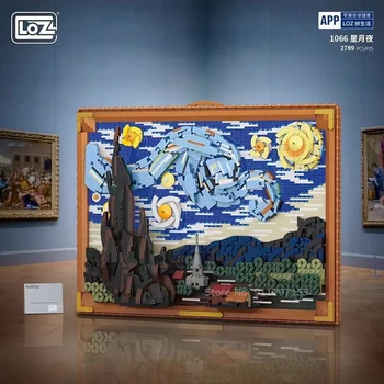 2022 Nové 21333 Dekorativní Kreativní Vincent Van Gogh Pixel Malování Svět Mistrovské Dílo Hvězdná Noc Stavební Blok, Cihla, Hračka, Dar