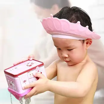 Nastavitelný Miminko Cap Šampon Korunu Umýt Vlasy Štít Hat pro Dítě Ucho Ochranu Bezpečí Dětí Sprcha Krytu Hlavy