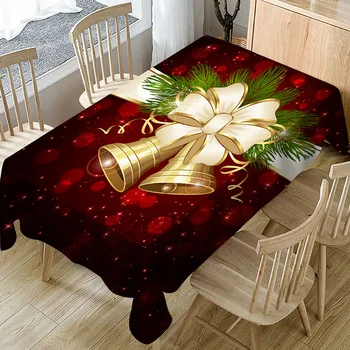 Vánoční Výzdoba, ubrus a Židle Kryt Tištěné Vánoční Santa Claus Kroužky Ubrus Kryt