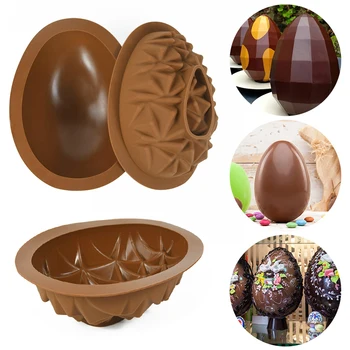Velikonoční Vejce, Čokoláda Silikonové Formy Velké 3D Rozbitné Velikonoce Vejce Čokoláda Formy pro Velikonoční Dekorace Mousse Dort Dezert
