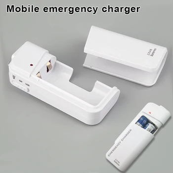 Univerzální Přenosný USB Nouzové 2 AA Baterie Extender Nabíječka Power Bank Napájení Box Pro iPhone Mobilní telefon Xiaomi MP3 a MP4 Bílé