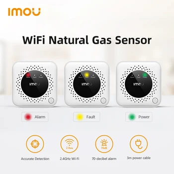 IMOU WF1G WiFi Zemního Plynu Senzor pro Domácnost Inteligentní Metanu, Plynu Alarm Detektor Hořlavých Senzor Analyzátor