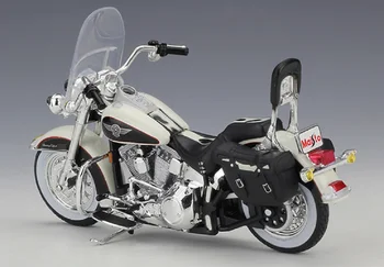 Maisto 1:18 1993 FLSTN Heritage Softail Motocykl Motocykl Diecast Model Bílé Nové v Krabici
