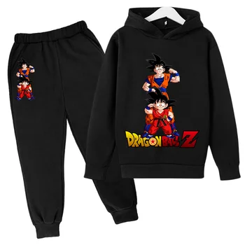 Dětské Oblečení Dragon Ball Z Obleku Jaro Podzim Dítě Chlapci Dlouhý Rukáv Svetr Topy Kalhoty dvoudílné Sady Sportovního oblečení
