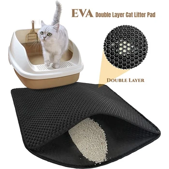 Vodotěsné Pet Stelivo pro Kočky Mat EVA Dvojitou Vrstvou Pet bedničky Mat Non-slip Písku Kočka Pad v Pračce Postel Rohož Clean Pad Produkty