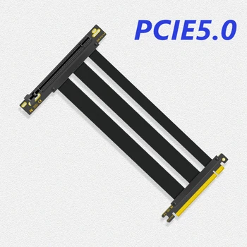 PCIe 5.0 Stoupací Kabel, GEN 5 x16 PCI Express Riser Extender, Flexibilní vysokorychlostní GUP Stoupačky pro Grafickou Kartu, Vertikální Uchycení