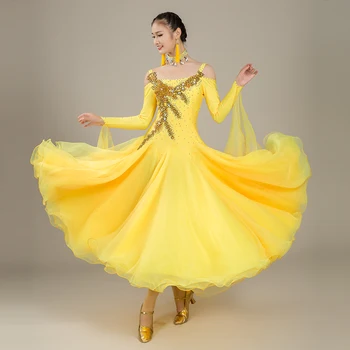 2021Woman nové moderní taneční soutěžní šaty, společenské tance valčík Kostýmy 079