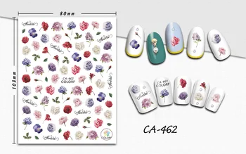 3D Nail Sticker Dívku Manikúru, Obtisky, Dekorace Nálepky na Nehty Krásná Květina Pivoňka Design Hřebík Umění, Nálepka Příslušenství