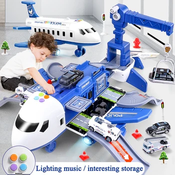 Nadrozměrných letadlo hračka děti podzim-odolné dítě puzzle dívka chlapec auto policie nadrozměrných sledovat multifunkční auto hračka