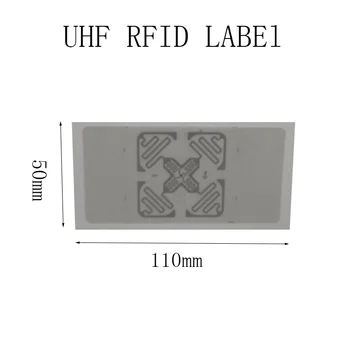 UHF RFID H47 Štítku Velikost Přizpůsobení 110x50 NEBO 110*90 Bílá Měď Papíru Nálepka Tag s Impjin M4 Chipset