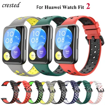 Sportovní Silikonové Kapela Pro Huawei Watch FIT 2 Popruh smartwatch correa Náramek Prodyšné náramek Huawei watch fit2 Příslušenství