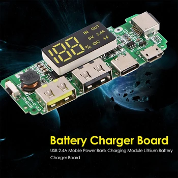 LED Digitální Displej Napájení USB Nabíjecí Modul Lithium Baterie Nabíječka