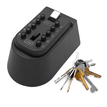 Nástěnné Venkovní Uložení Klíče Zámek Box 10 Místné Push-Tlačítko Kombinace Heslo Klíče Trezor Vratná Kód Držák Na Klíče