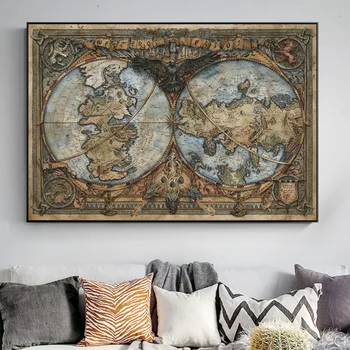 Thrones Hra Západozemí A Essosu Země Mapu, Plakát, Umění, Obraz Na Zeď Dekor Plátno Obraz Pro Obývací Pokoj Nástěnné Cuadros