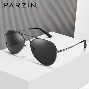 PARZIN Muži Polarizované sluneční Brýle Značky Design, Rám ze Slitiny Pilotní Sluneční Brýle Pro muže Jízdy Řidiče Brýle UV400 6635