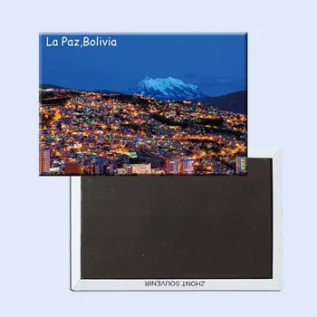 SOUVEMAG La Paz, Bolívie, Cestovní Lednička Magnety, 21133,Suvenýry, Turistické Krajiny po celém Světě