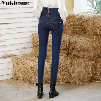 2022 zimní ženské džíny s vysokým pasem skinny džíny ženy máma džíny dámské džíny pro ženy jean femme oblékli 5xl 6xl
