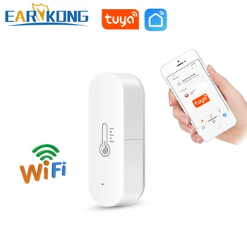 Tuya WiFi Teplota Vlhkost Detektor Smart Home Teploměr Alarm Vnitřní Vlhkoměr Senzor Inteligentní Propojení Smart Life APLIKACE