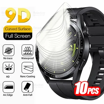 10KS Plné Zakřivené Hydrogelové Měkké Fólie Pro Huawei Watch GT 3 42mm 46mm Huawey WatchGT3 GT3 Smartwatch Screen Protector Sklo