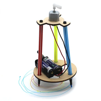 Jednoduché Graffiti Robot Č. 4 (dlouhá Tyč) Děti Diy Hračka Technologie Malé Výrobní Vědecký Experiment Nastavit Obraz