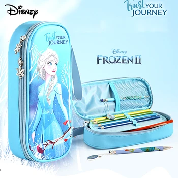 Disney Frozen Pouzdro na Tužku Skladování Taška Karikatura velkokapacitní Děti Flip Double-layer Papírnictví Pytel Studenty, Zásoby, dárek