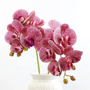 1 svazek (6 hlav) plastové Butterfly orchid , který se používá pro domácí dekorace, svatební dekorace květina