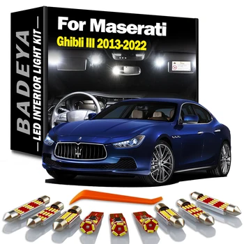 BADEYA 13Pcs LED Vnitřní osvětlení Kit Pro Maserati Ghibli III 2013 2016 2017 2018 2019 2020 2021 2022 Auto Led Žárovky Canbus Žádná Error